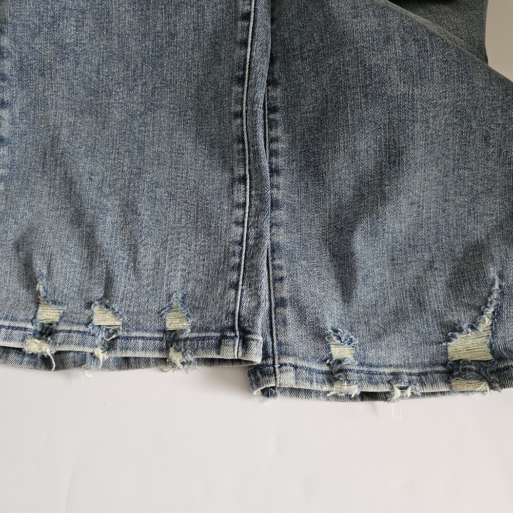 Judy Blue Straight Leg Jeans Size 5/27 Lightly Distressed Medium Wash Stretch - Picture 5 of 9